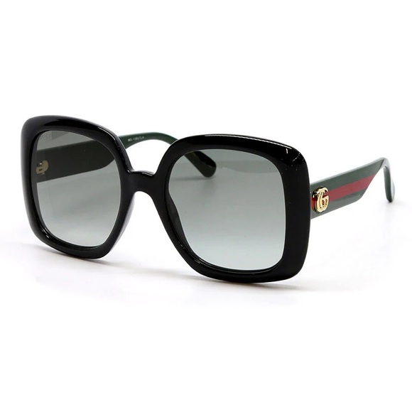 Gucci Sunglasses GG0713S 006 Black/Green/Grey Gradient - Picture 1 of 1